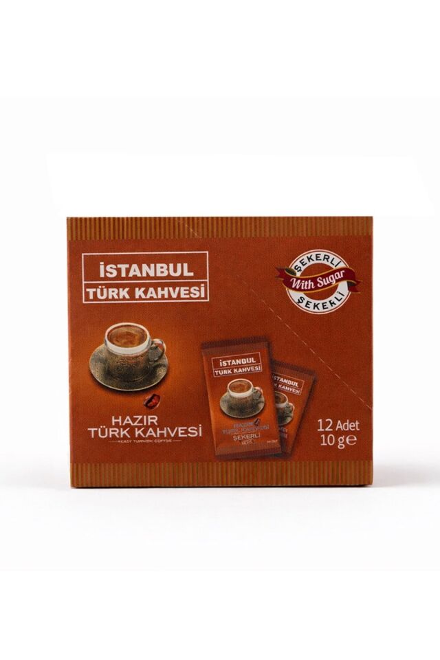 İstanbul Hazır Türk Kahvesi Şekerli 10g x 12 Adet