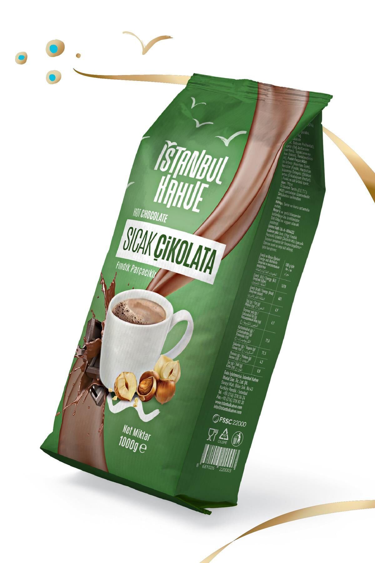 İstanbul Kahve Sıcak Çikolata Fındık Parçacıklı 1000 gr