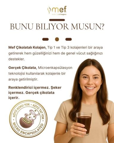 Mef Nutri Collagen Collagen & Chocolate Gerçek Çikolatalı Kolajen