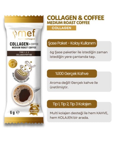 Mef Nutri Collagen Collagen & Coffee Gerçek Kahveli Kolajen