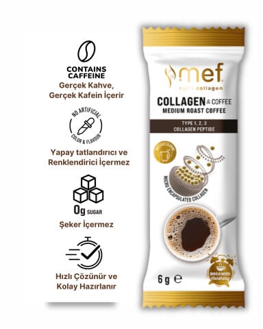 Mef Nutri Collagen Collagen & Coffee Gerçek Kahveli Kolajen