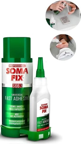 Somafix S665 Hızlı Yapıştırıcı 400 ml + 100g MDF Kit - Genel Amaçlı