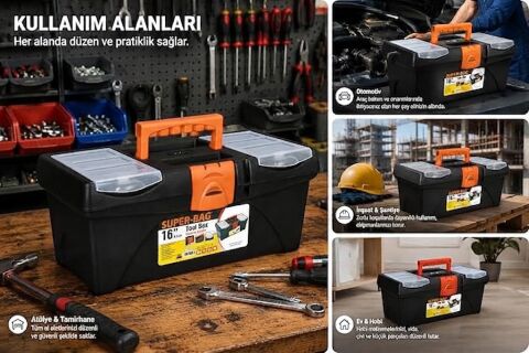 Super-Bag 16'' Takım Çantası Asr-2017 Taşınabilir Ergonomik Saplı Çok Amaçlı Kullanım