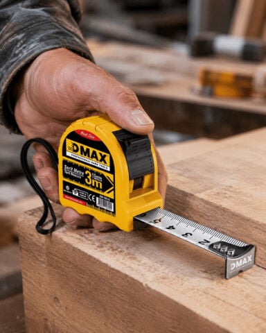 DMAX Profesyonel Şerit Metre 3 Metre x 16 mm Alt Üst Frenli MID Onaylı Çelik Ölçüm Metresi