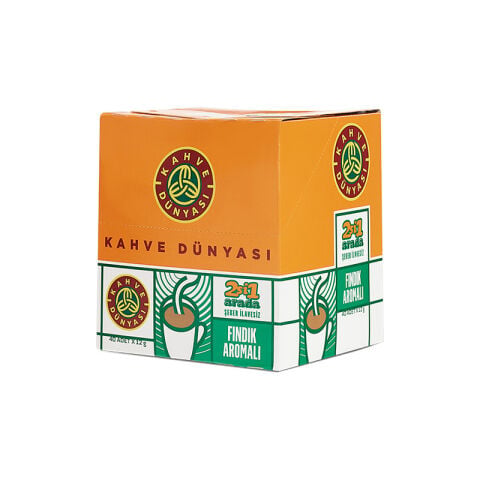 Kahve Dünyası Fındık Aromalı 2si1 Arada 40lı Paket Tek İçimlik Kahve Keyfi
