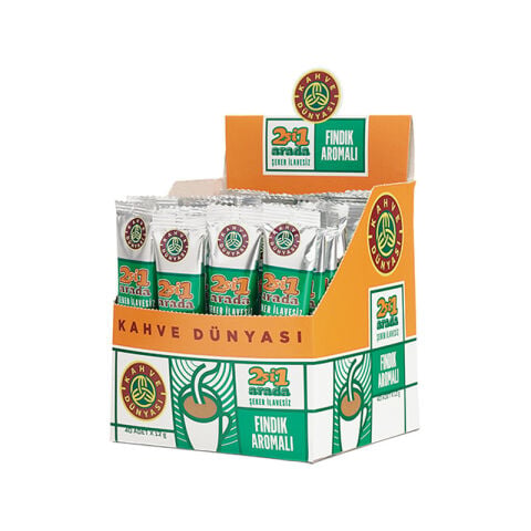 Kahve Dünyası Fındık Aromalı 2si1 Arada 40lı Paket Tek İçimlik Kahve Keyfi