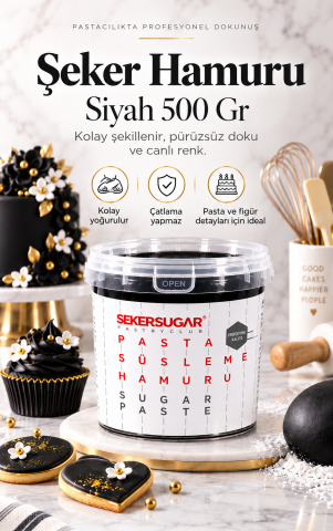 ŞEKER & SUGAR Şeker & Sugar - Si̇yah Şeker Hamuru 500gr